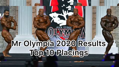 mr olympia placings|Results .
